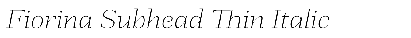 Fiorina Subhead Thin Italic